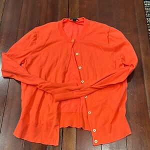 J. Crew Women's Bright Orange Cardigan